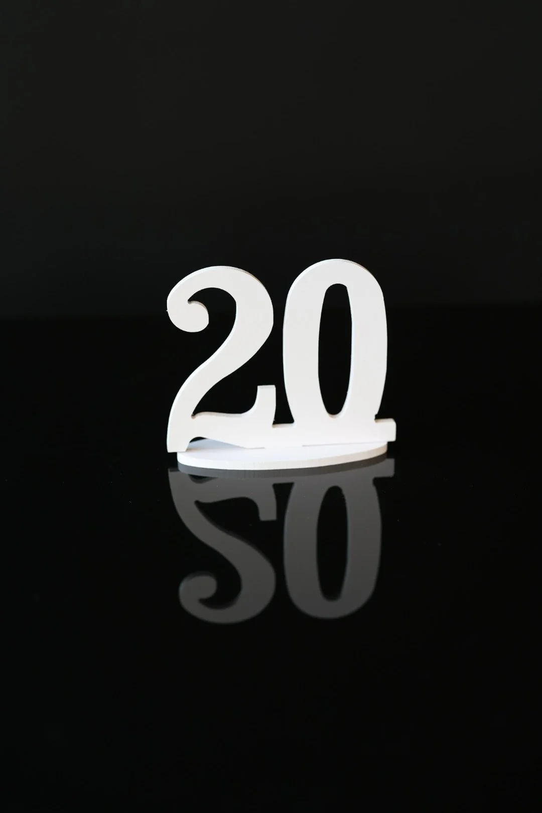 White Wood Short Table Numbers