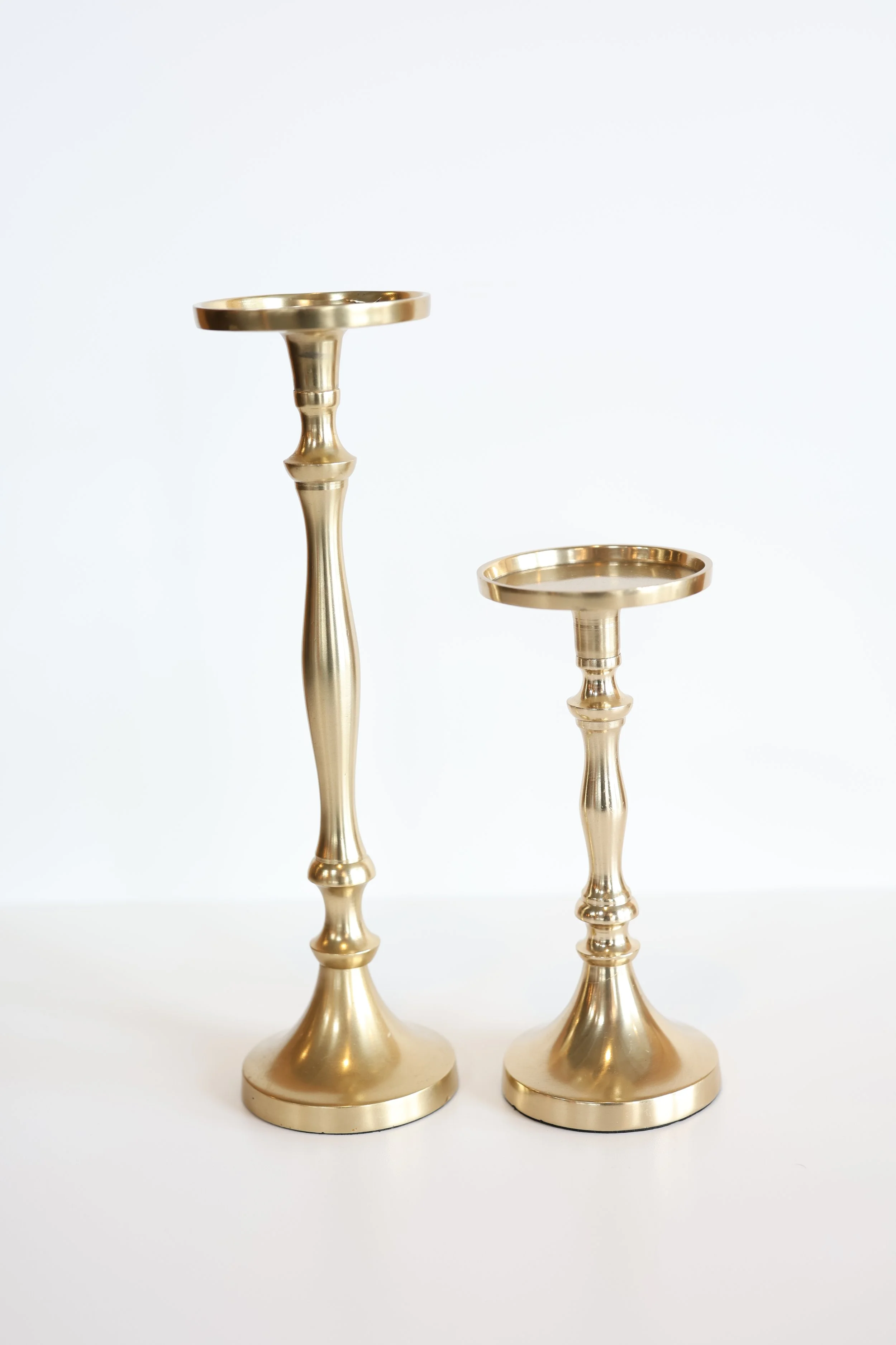 Gold/Bronze Piller Candle Holders