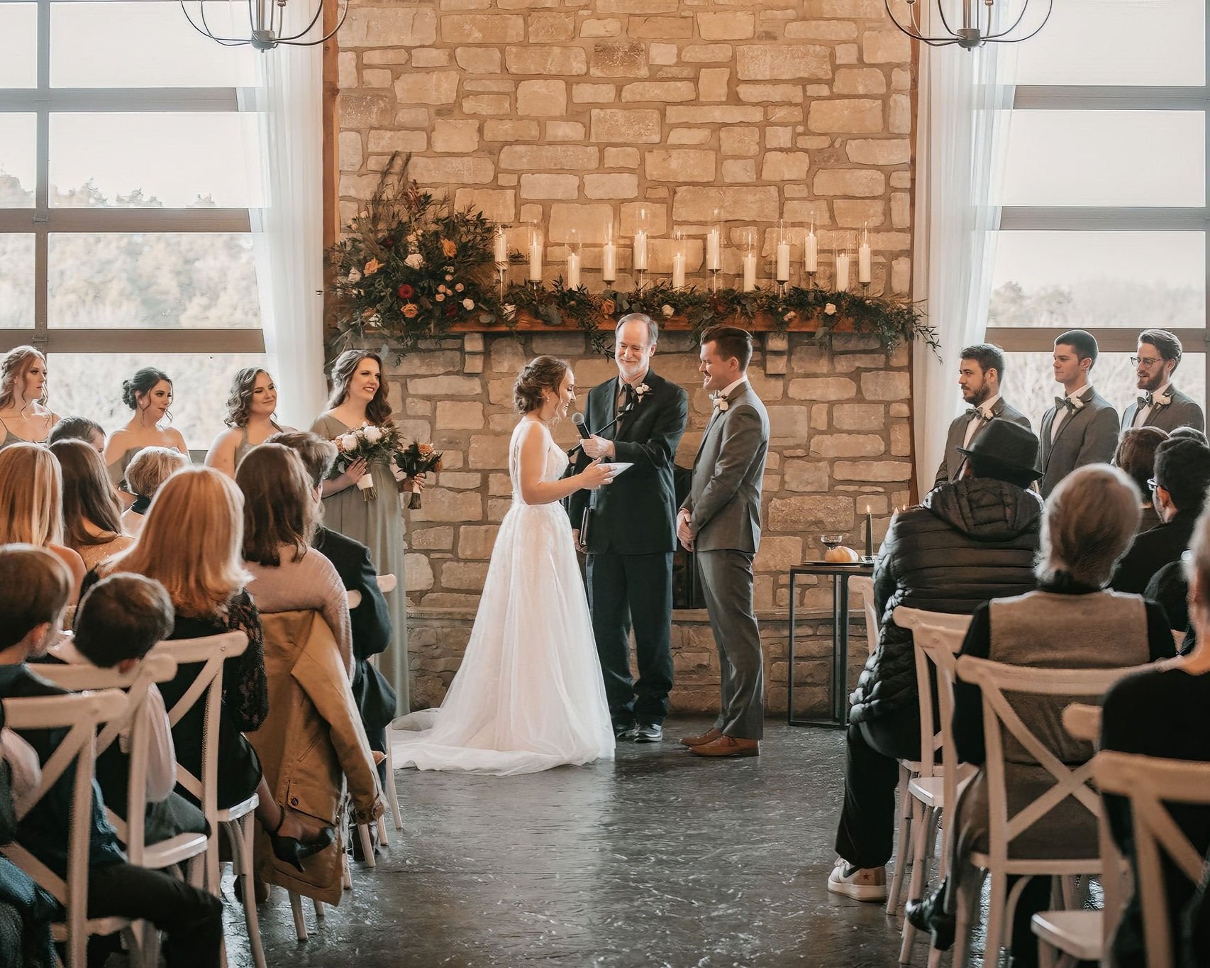 Winter Green and Red Berry Picks — Haue Valley: St. Louis Wedding Venues