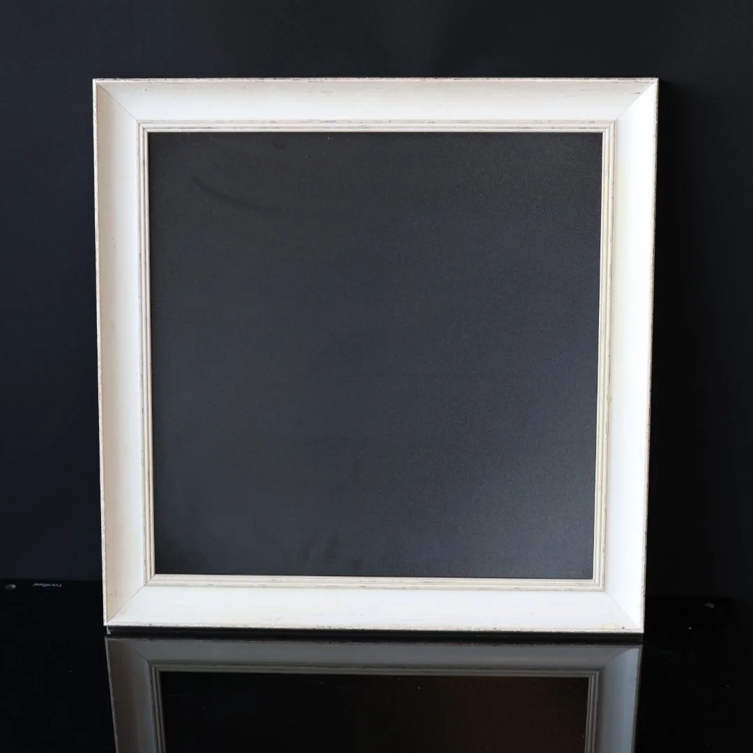 Large White Framed Chalkboard