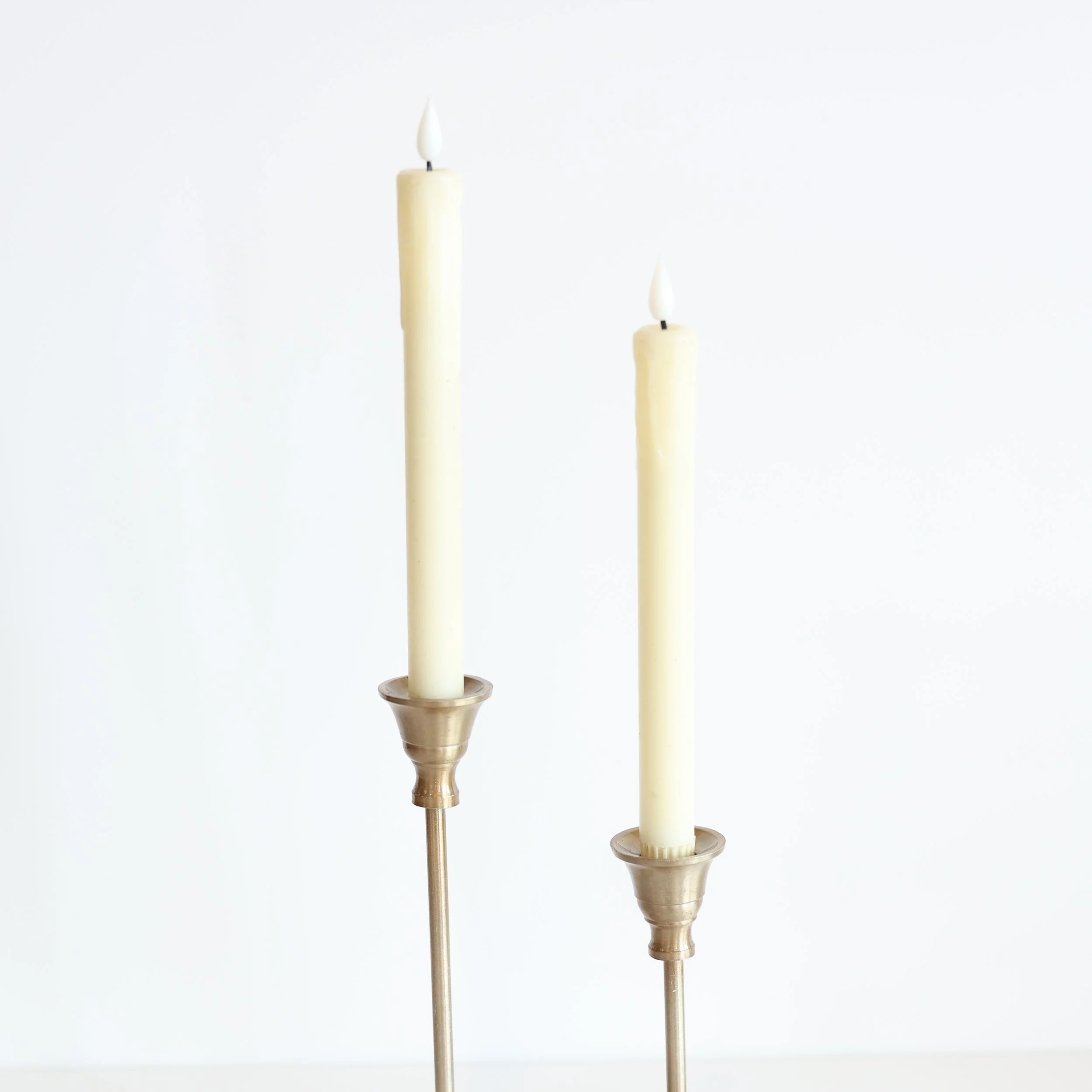 Battery Operated Off White Taper Candles