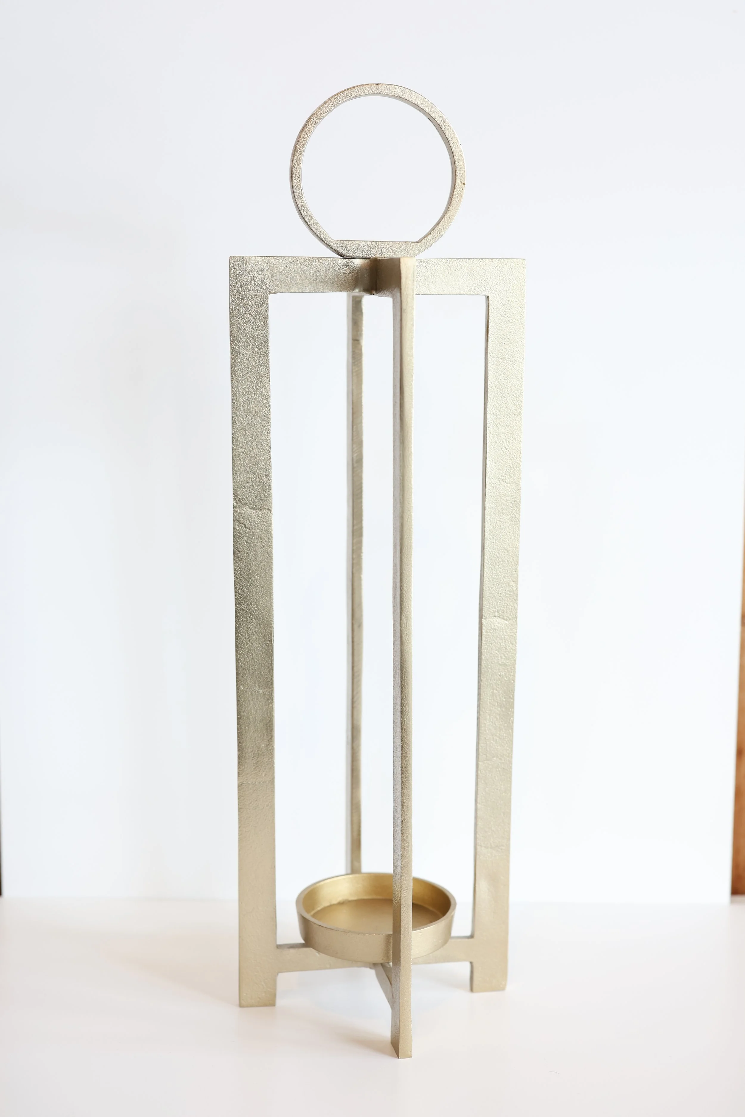 Champagne Metal Candle Holders