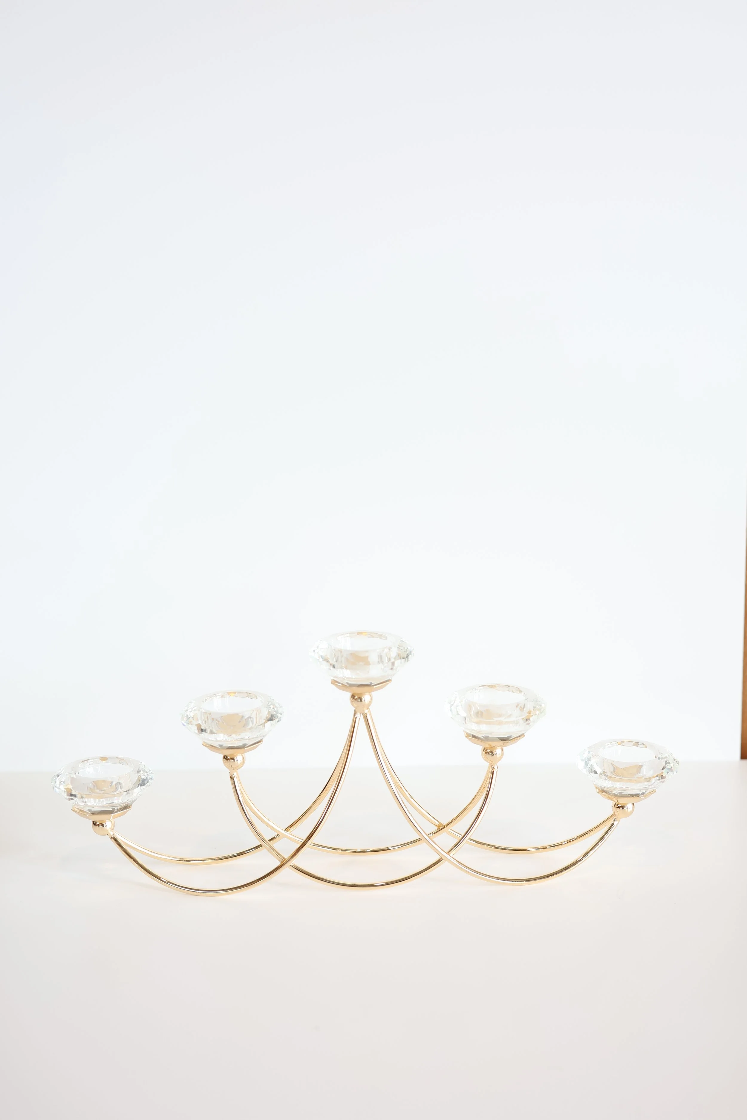 Gold/Crystal Tea Light Candle Holders