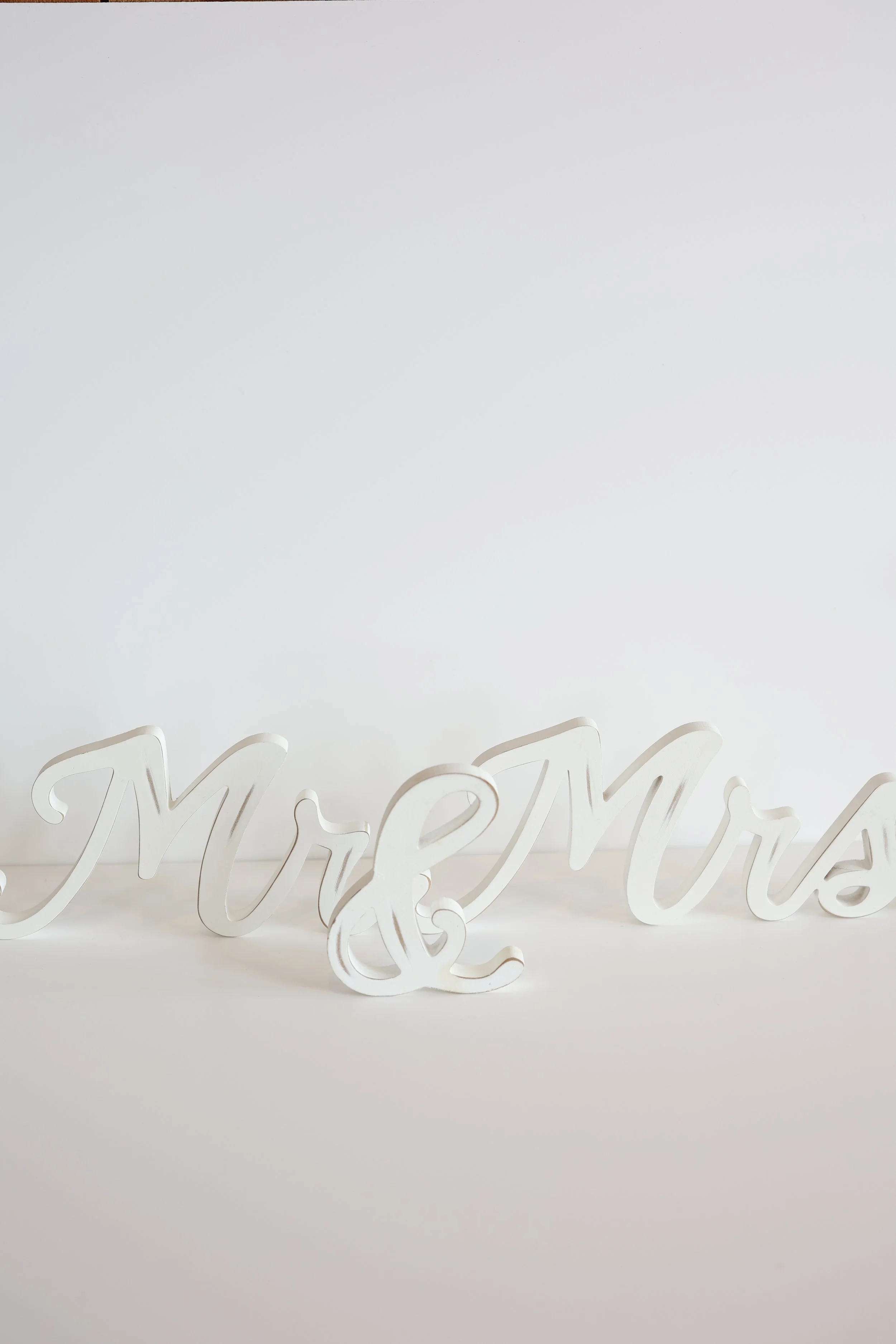 White Mr. and Mrs. Wood Letters