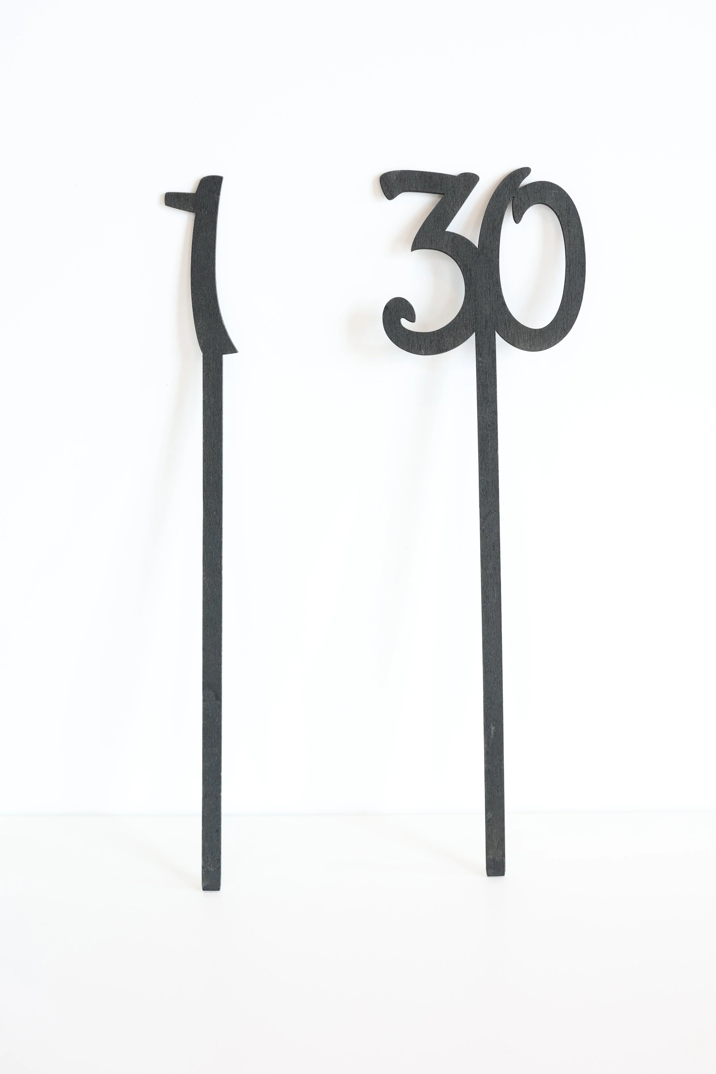 Black Wood Tall Table Numbers