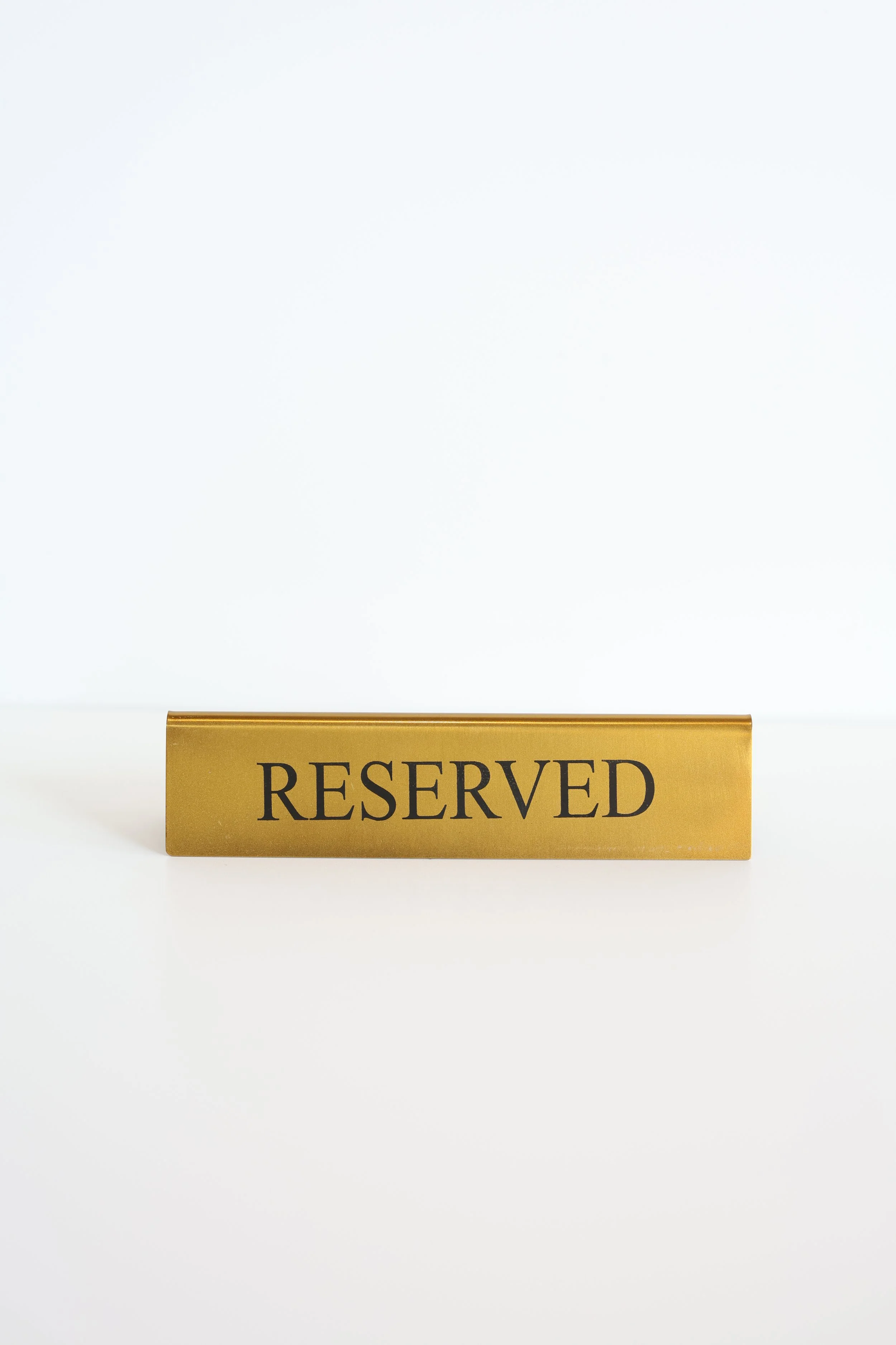 Gold Plate Reserved Sign