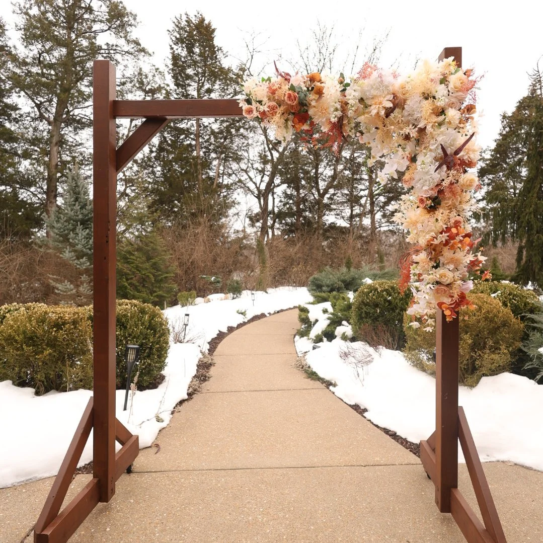 Large Terracotta Floral for Wood Arbor