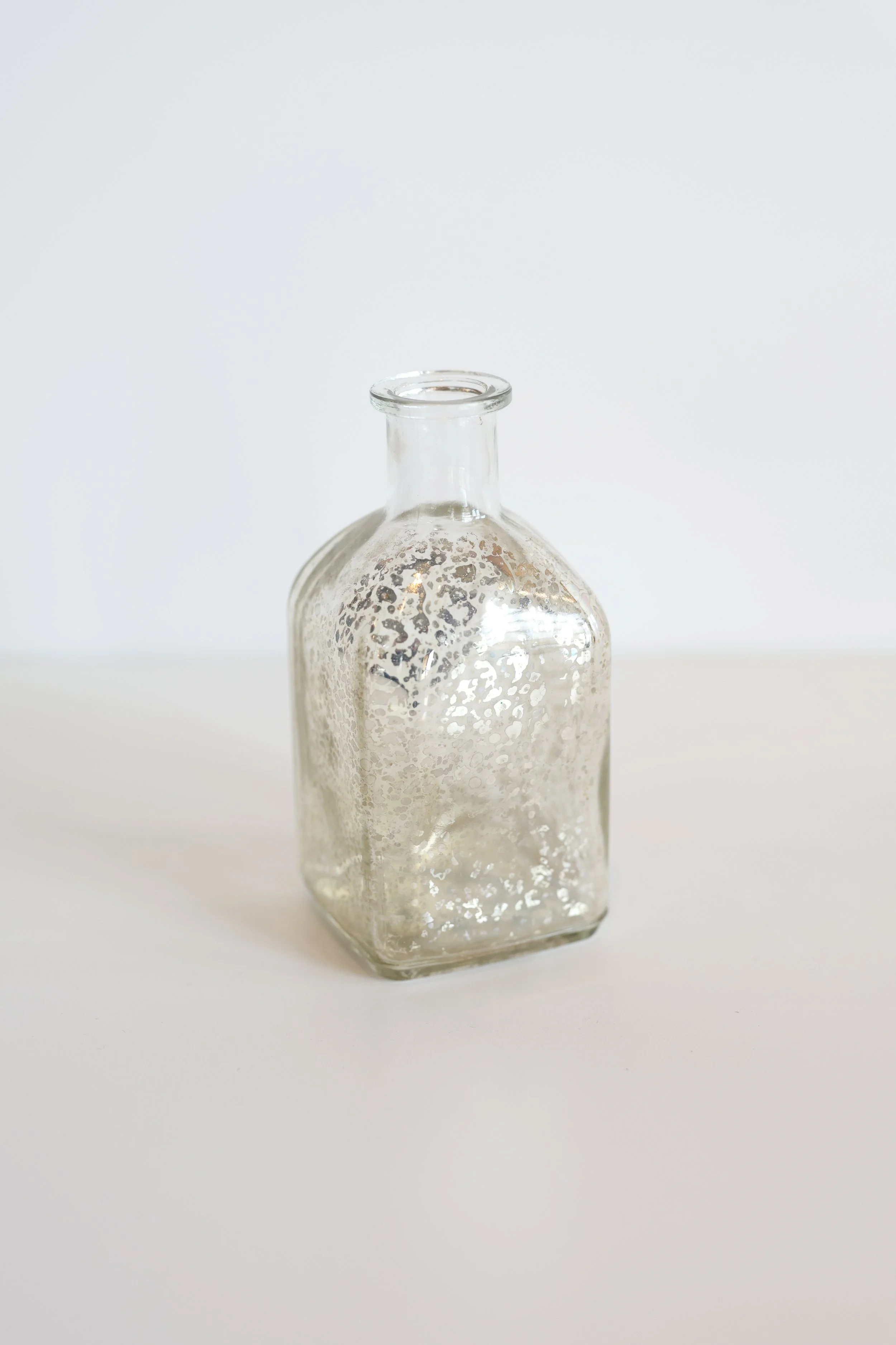 Silver Mercury Glass Bottles