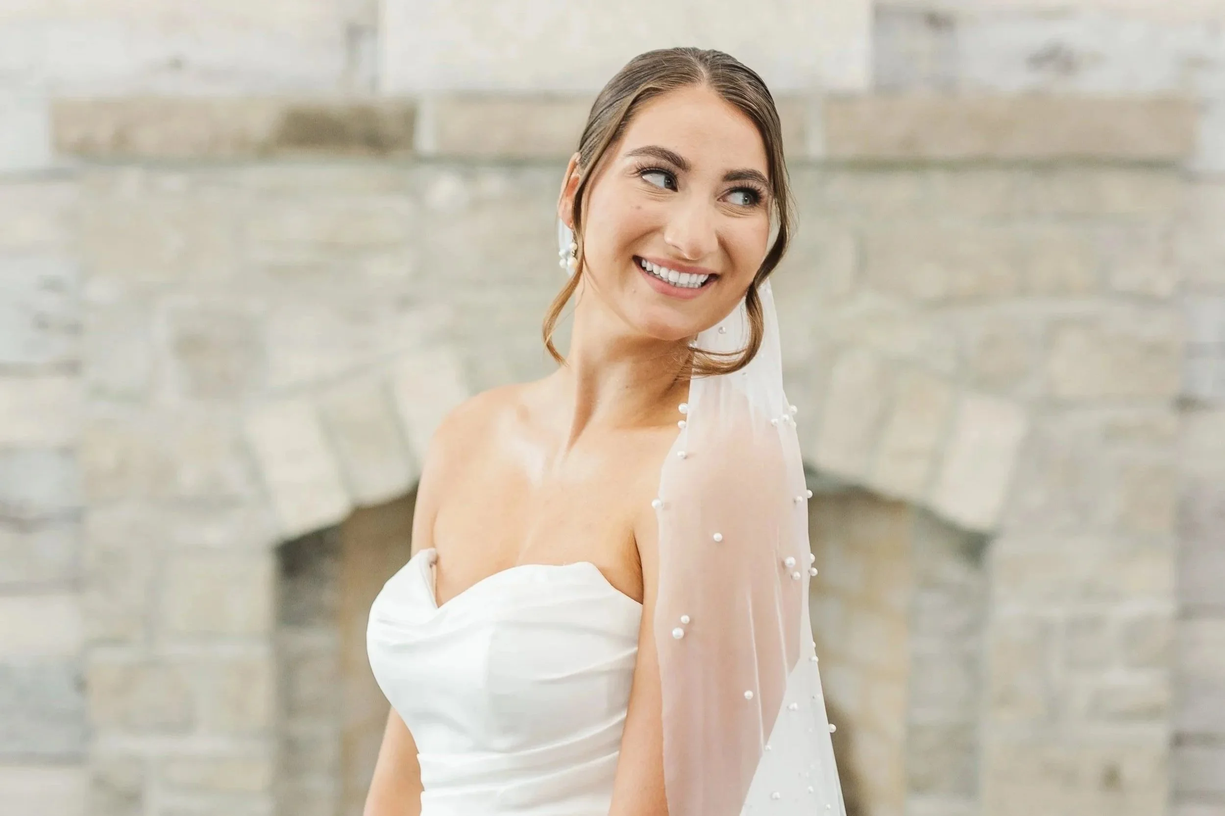 Bride in wedding dress