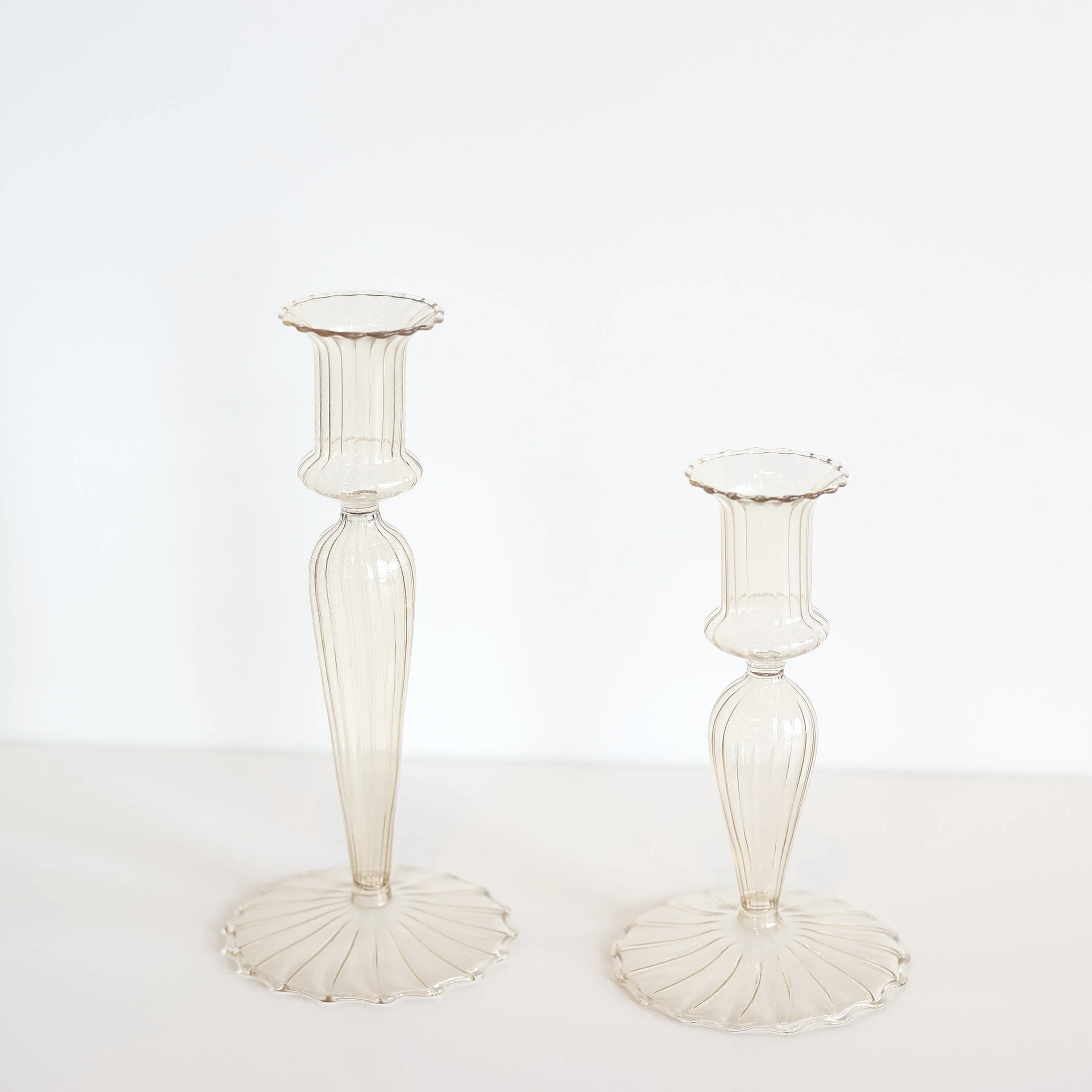 Fluted Taper Candle Holders