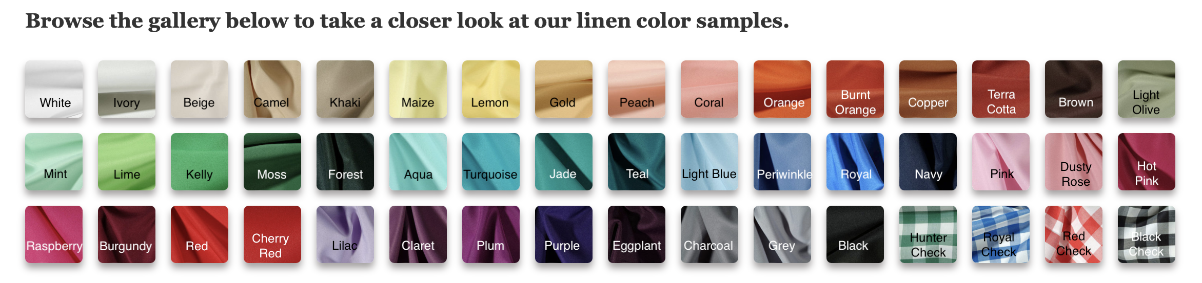 Linen Package — Haue Valley: St. Louis Wedding Venues