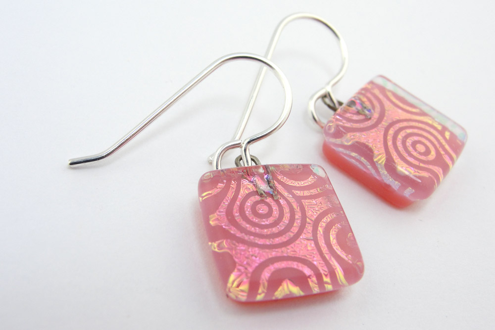 bright mosaic drop earrings