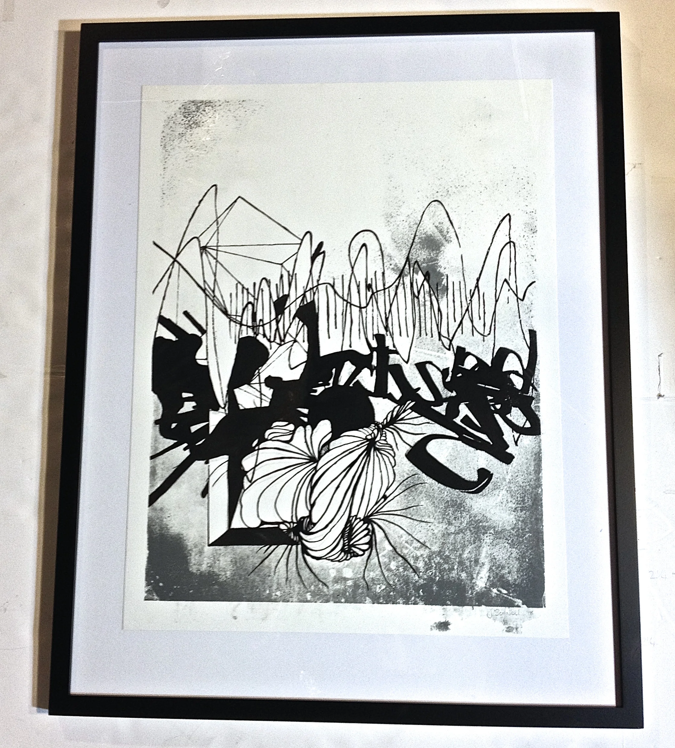 Aesthetic Alienation . Lithograph on Rives BFK. Spring 2013. See the original version here .