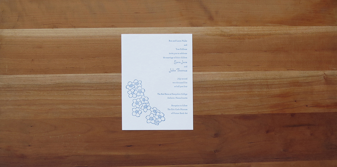 1-color wedding invitation. 2005