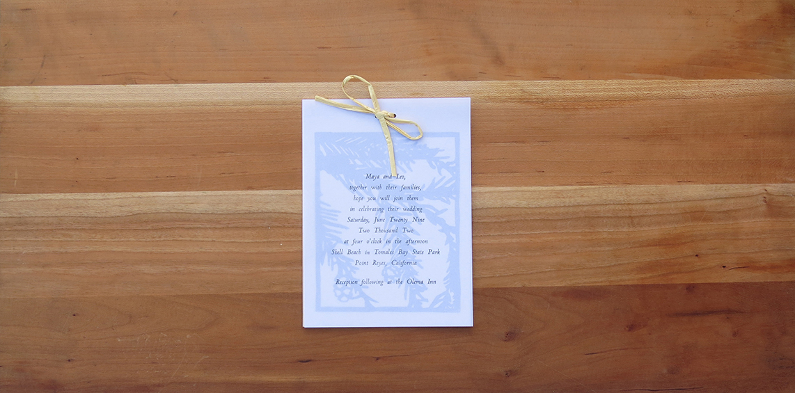 2-color wedding invitation. 2002