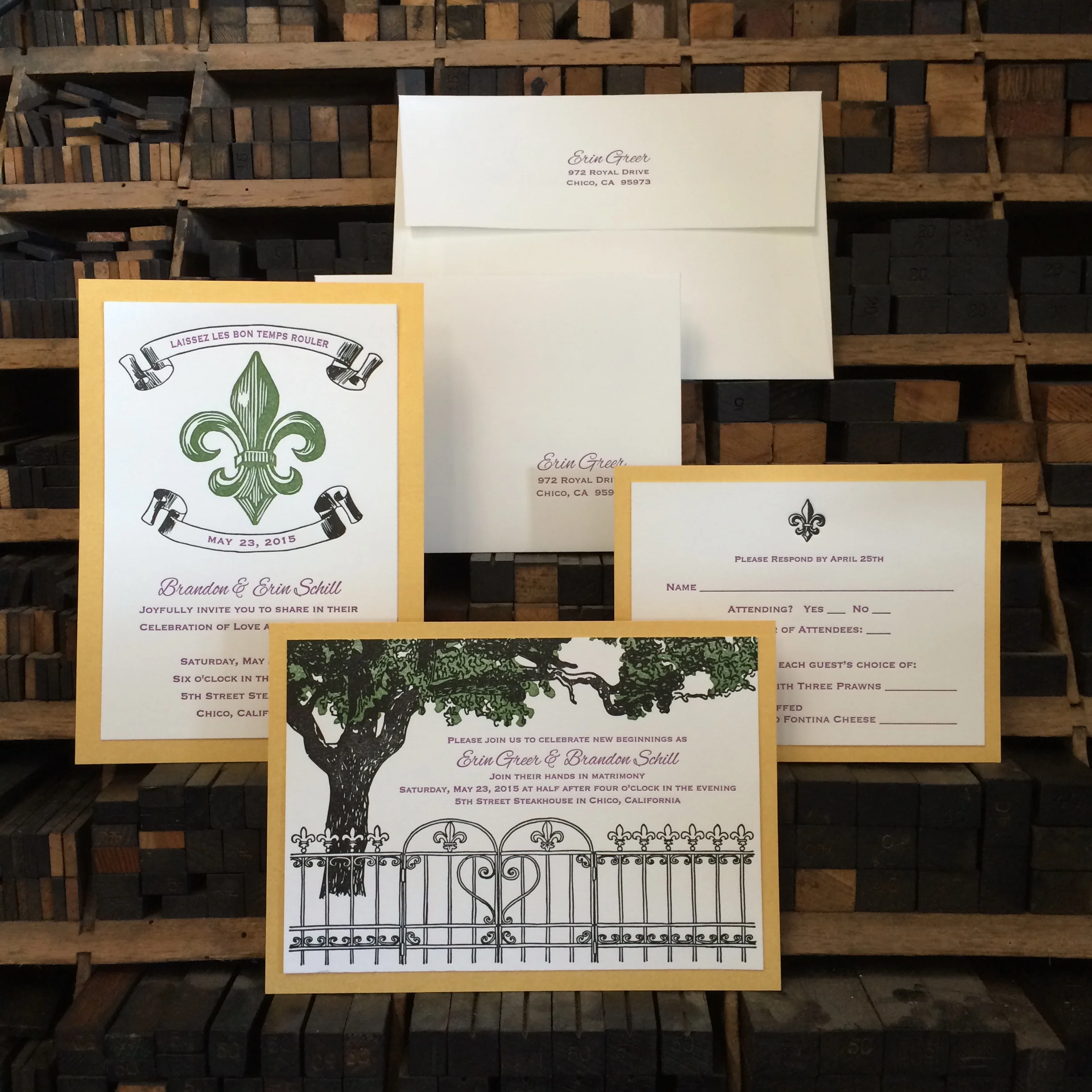 The first of three weddings I'm creating invitations for in 2015.