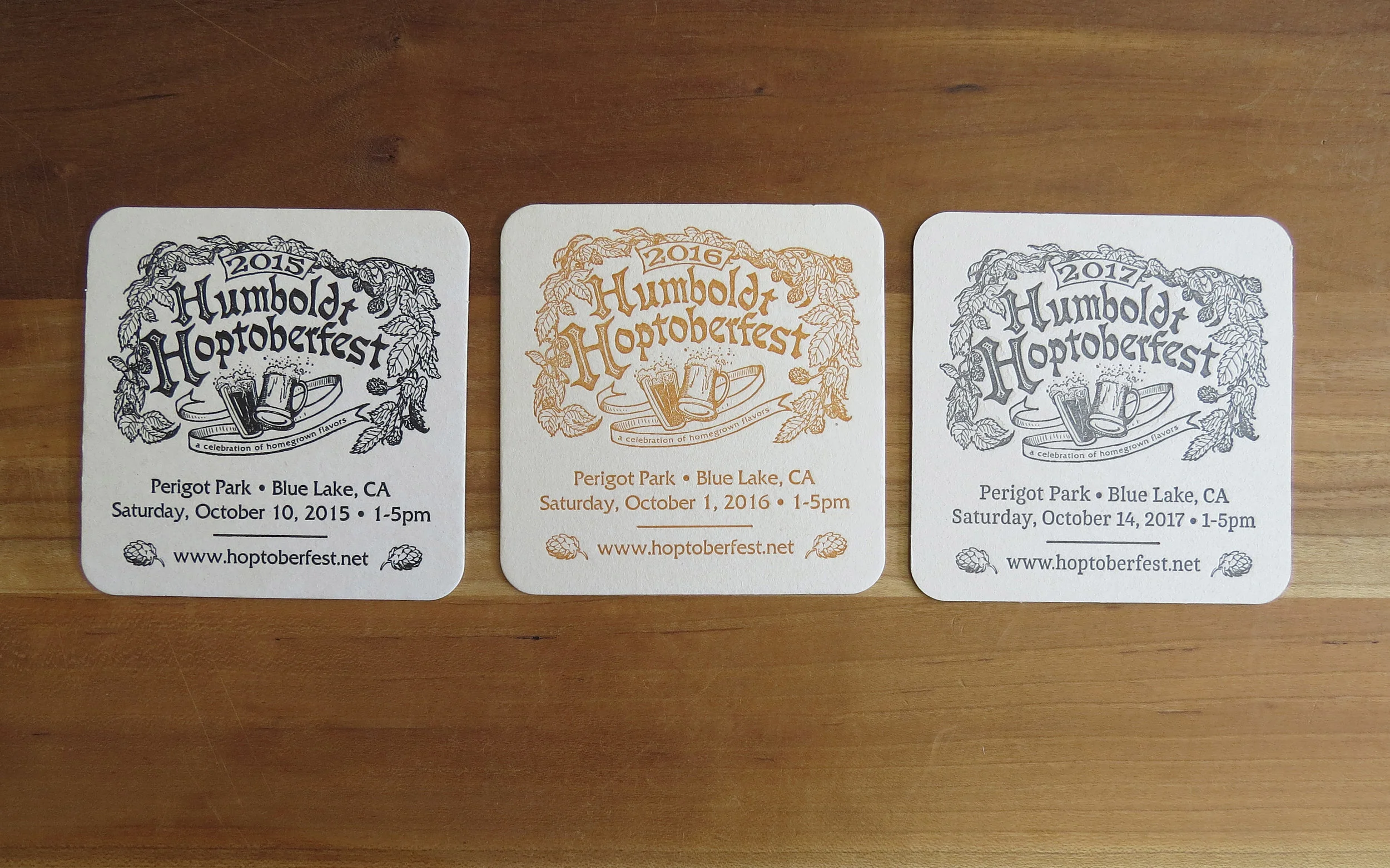 Coasters - 2015, 2016, 2017 Humboldt Hoptoberfest.