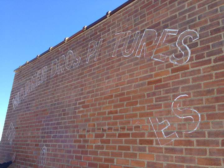 David Carapetyan, a skilled sign painter, carefully traced any original still visible line.