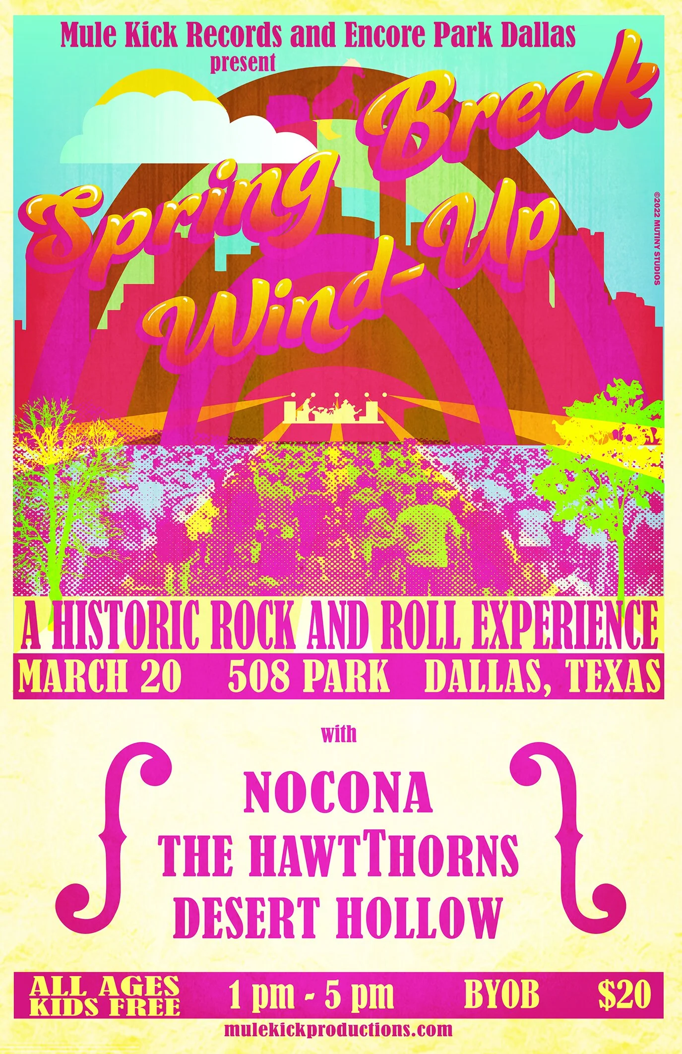 Spring Break Wind-Up, featuring bands NOCONA, The HawtThorns, and Desert Hollow