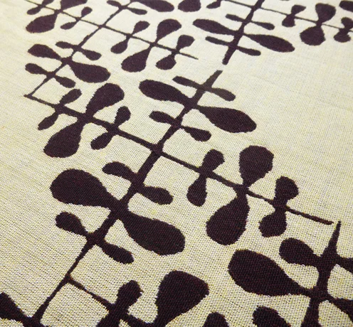 Zig-zag design, wool and cotton - reversible