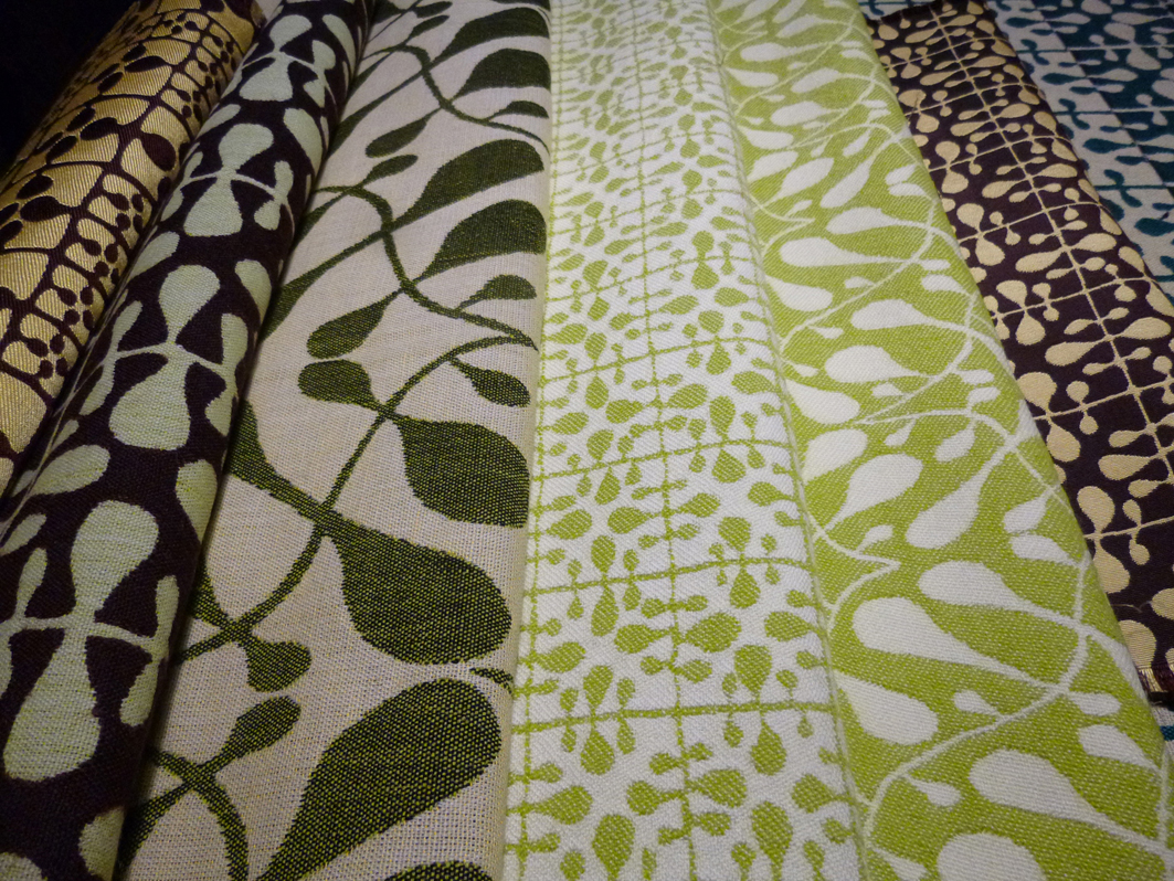 Selection of wools and silk s - all woven on jacquard looms