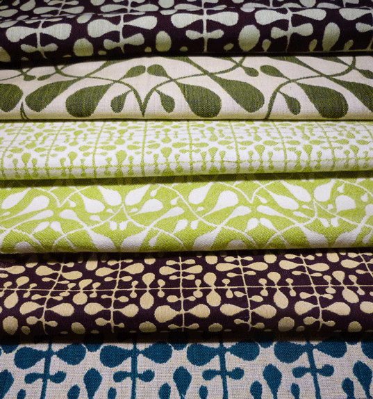 Jacquard woven wool and silk