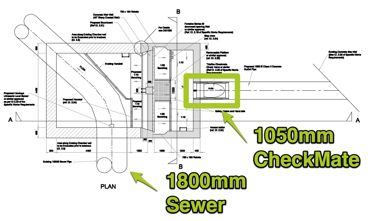 Plan of New Overflow Chamber