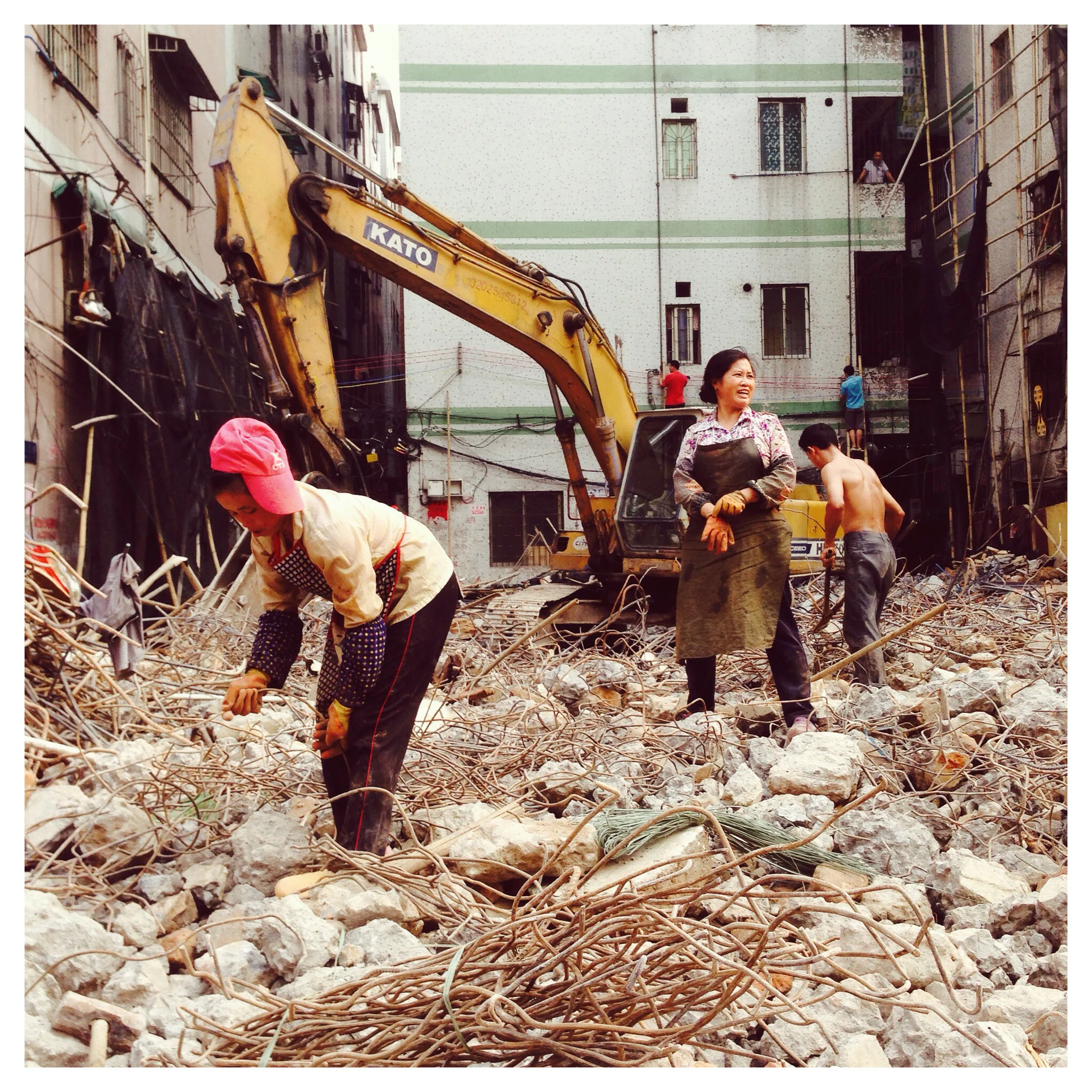 Demolition in Baiyun, Guangzhou August 2014