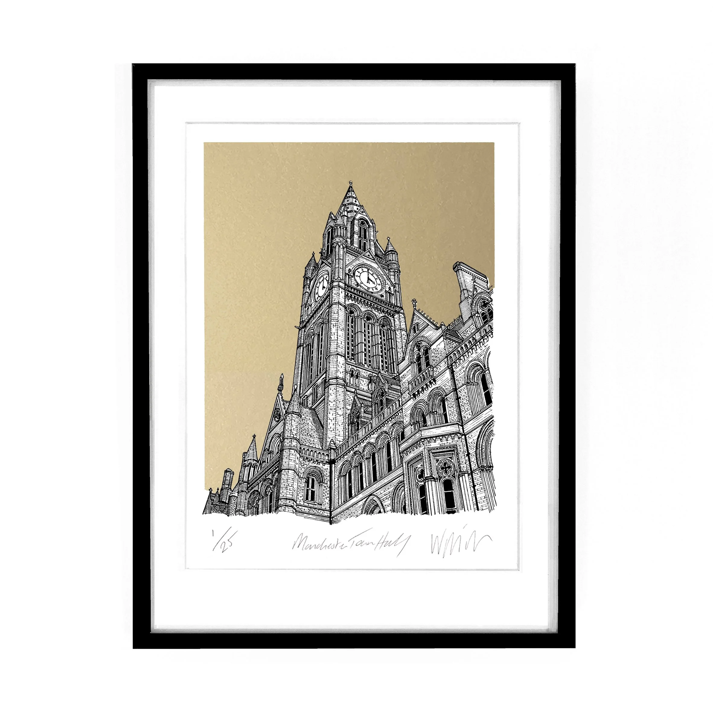 Manchester Town Hall Framed Copper Gold.jpg