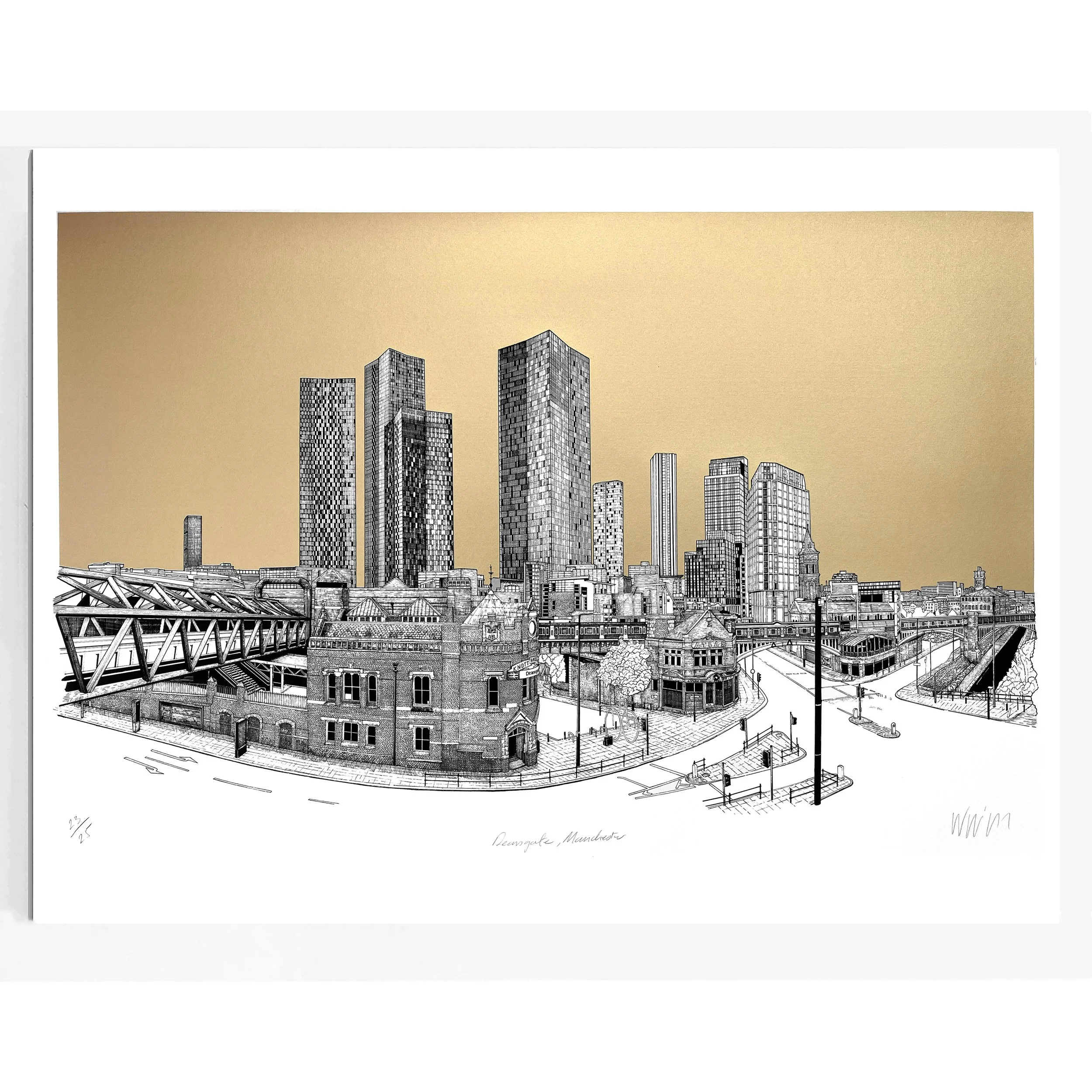 Deansgate Manchester Copper Gold Unframed 2025.jpg