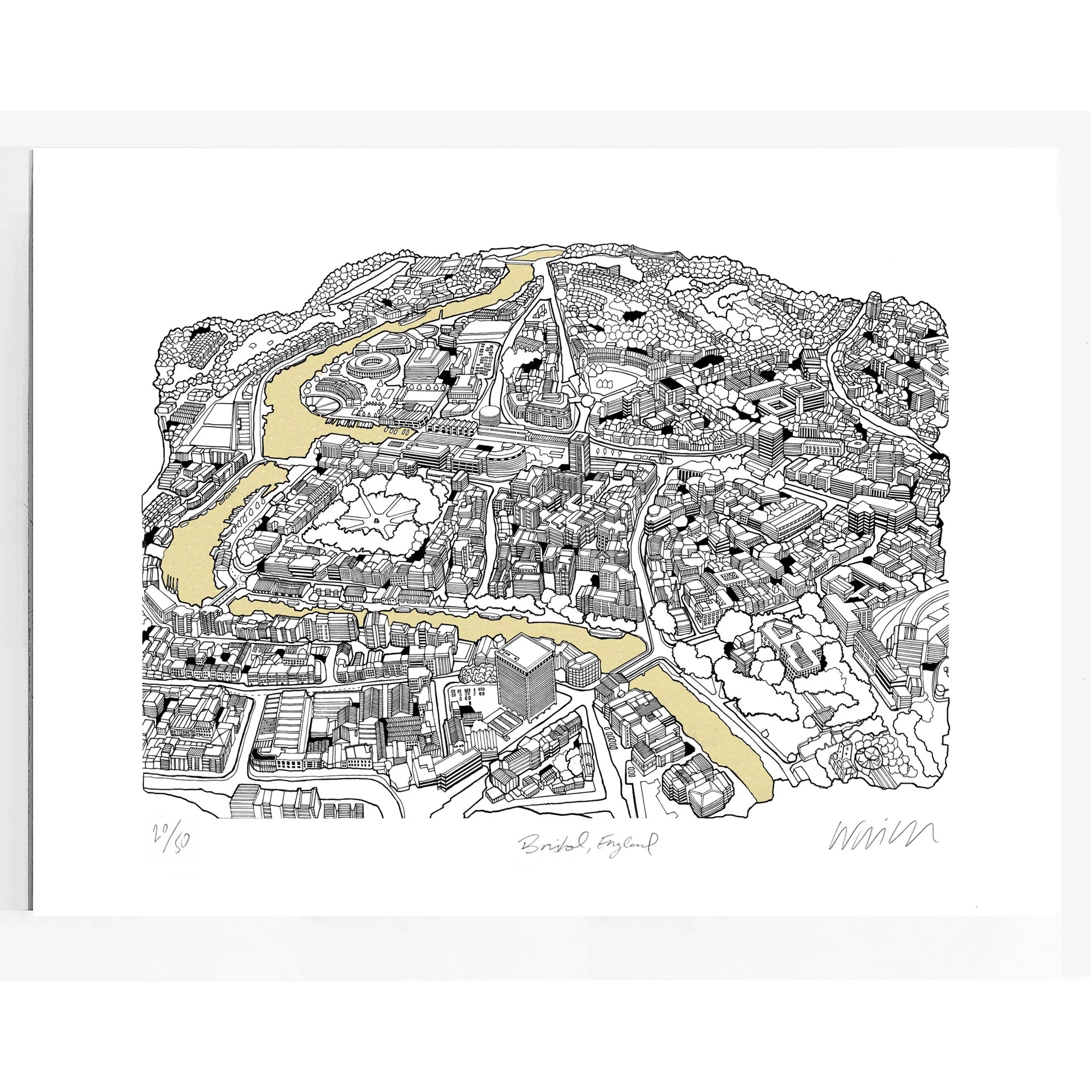 Bristol Aerial A2 Gold unframed ETSY.jpg