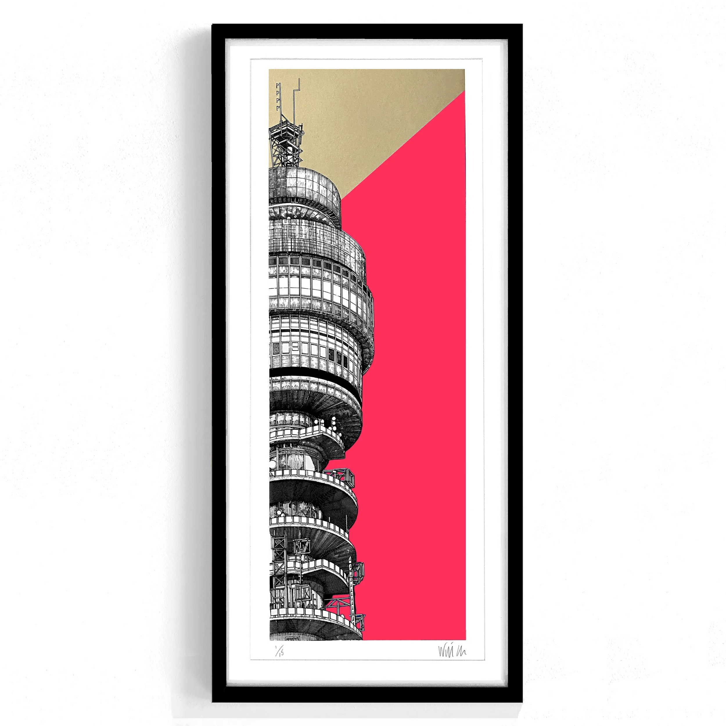 BT Tower London Framed PINK.jpg
