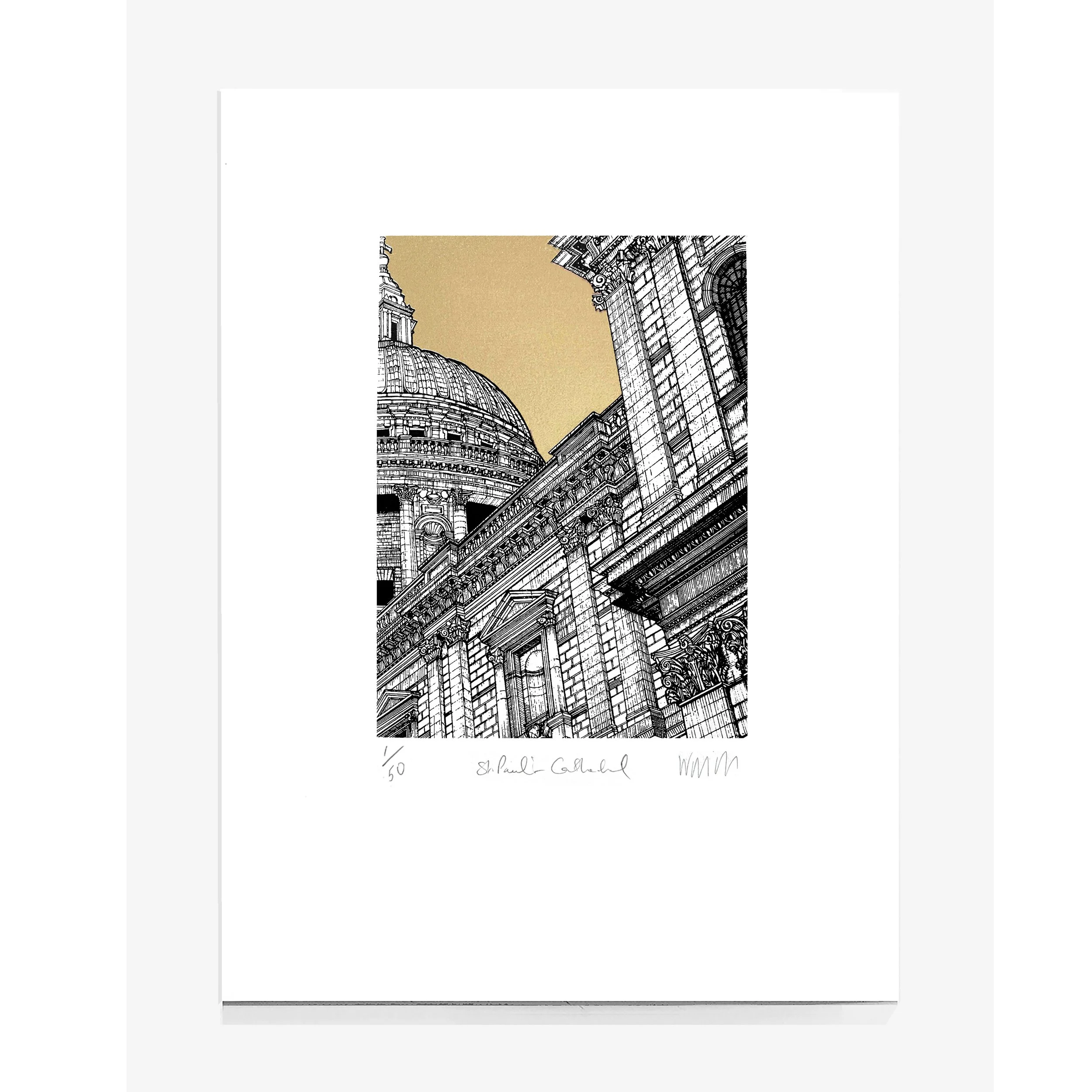 St Pauls London Unframed Will Clarke Warm Gold.jpg