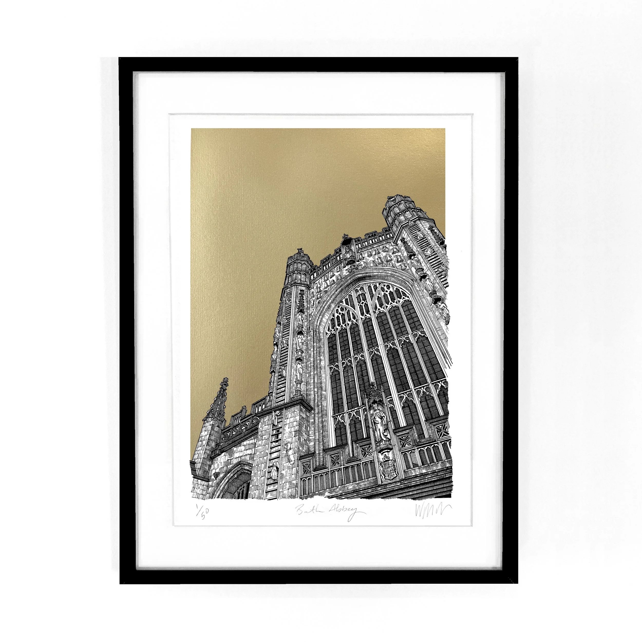 Bath Abbey Black Framed Copper Gold.jpg