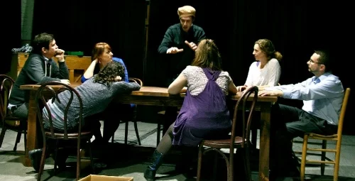 James Dunn*, Amber Walker, Ken Miller, Erika Haaland, Jack Dugan Carpenter*, Kristen T. King, and Sara Jean McCarthy*. Photo by Jasmine Dunn.