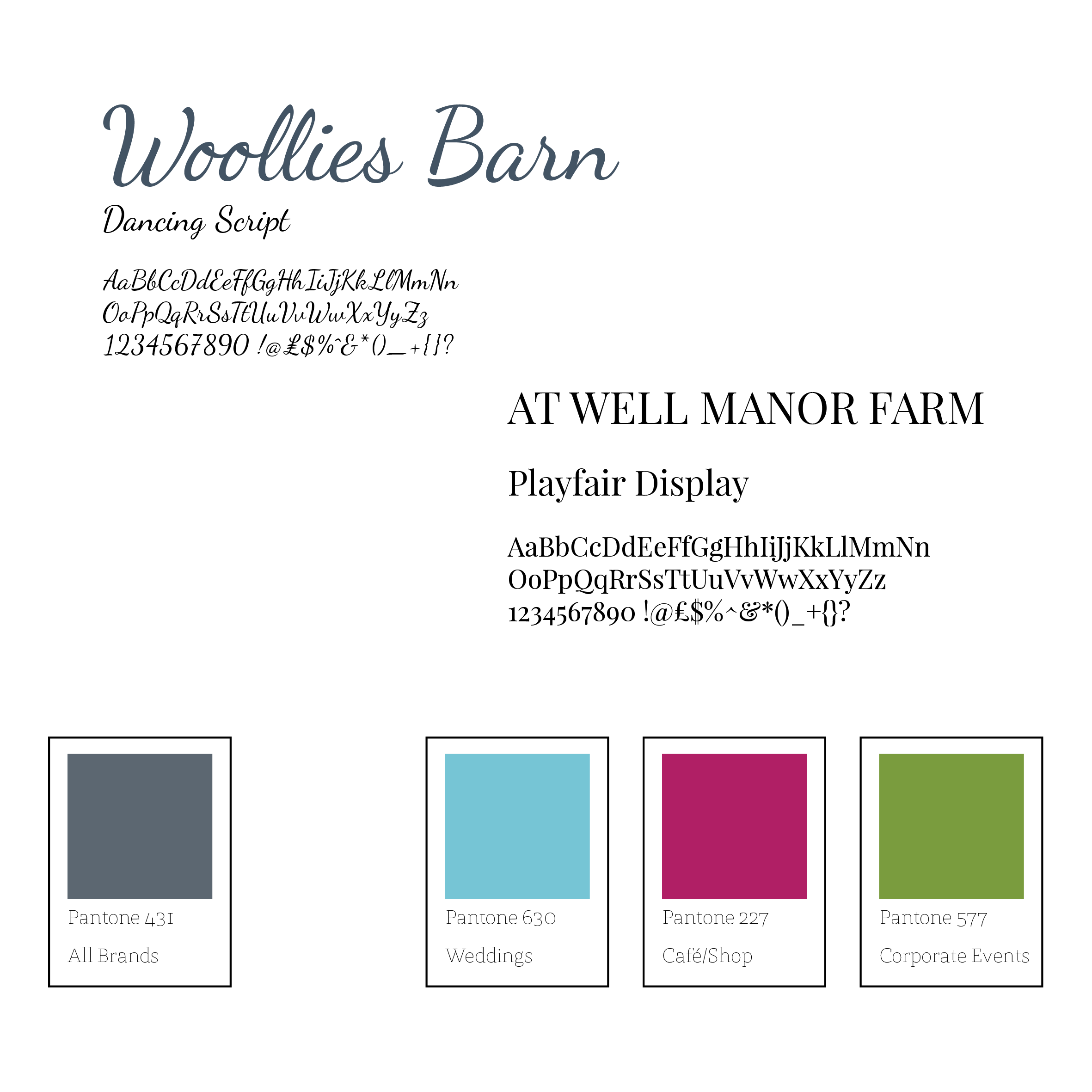 fonts and colours