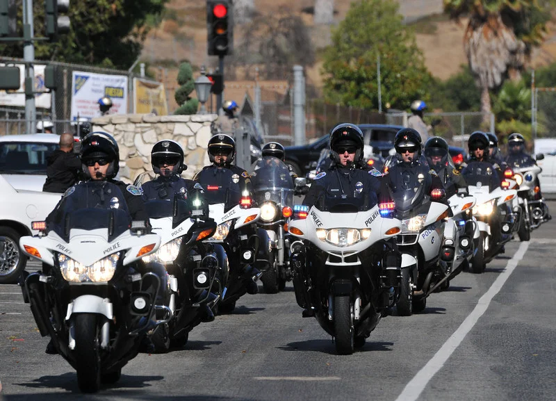 Rancho Palos Verdes, CA --Daily Breeze Staff Photo: Robert Casillas / LANG --- Funeral service for Hawthorne Police Sgt. Leonard Luna at Green Hills Memorial Park in Rancho Palos Verdes. Sergeant Leonard Robert Luna, Jr.
End of Watch: Mo