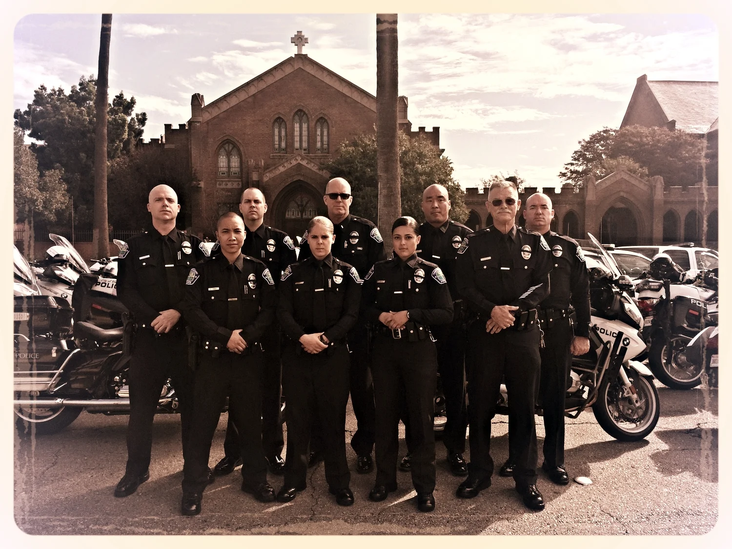Representing HPD at funeral services for fallen Covina Officer Jordan Corder 