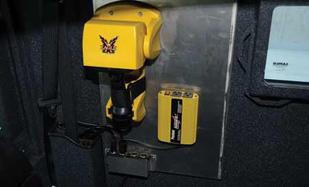 In addition to the GPS on the dash, the team’s Eagle X thermal imager was hardwired into a panel affixed to the starboard-side wall behind the passenger seat. In its constantly charged state, it’s always ready to go without the hassle of remembering to charge the batteries.