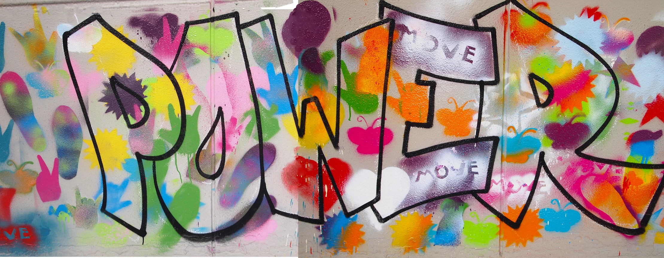 'POWER' Exterior Graphic Design, by 2013 Design Week Students Classroom photo credit: Alice Malia Photography