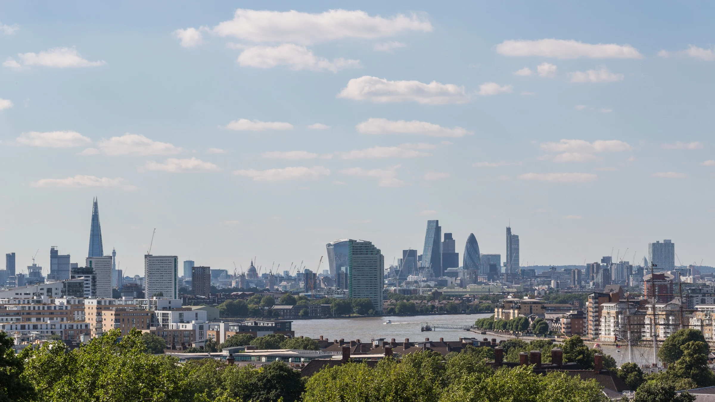 London skyscrapers, with St Paul's Cathedral nestled between them all