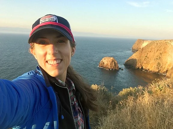 Kristen selfie on Santa Cruz Island