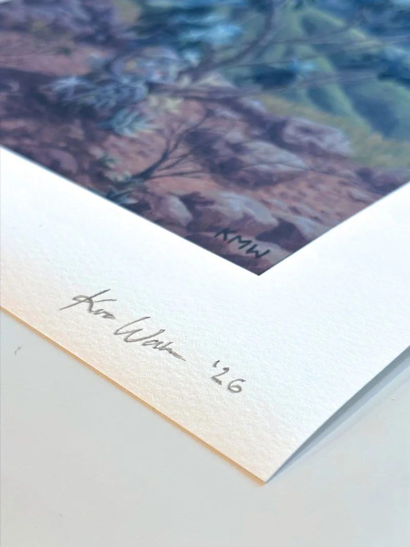 A signed, limited-edition archival print from Kristen M. Walker’s Drawn to the Islands collection, celebrating the remarkable landscapes and native plant life of California’s Channel Islands.
