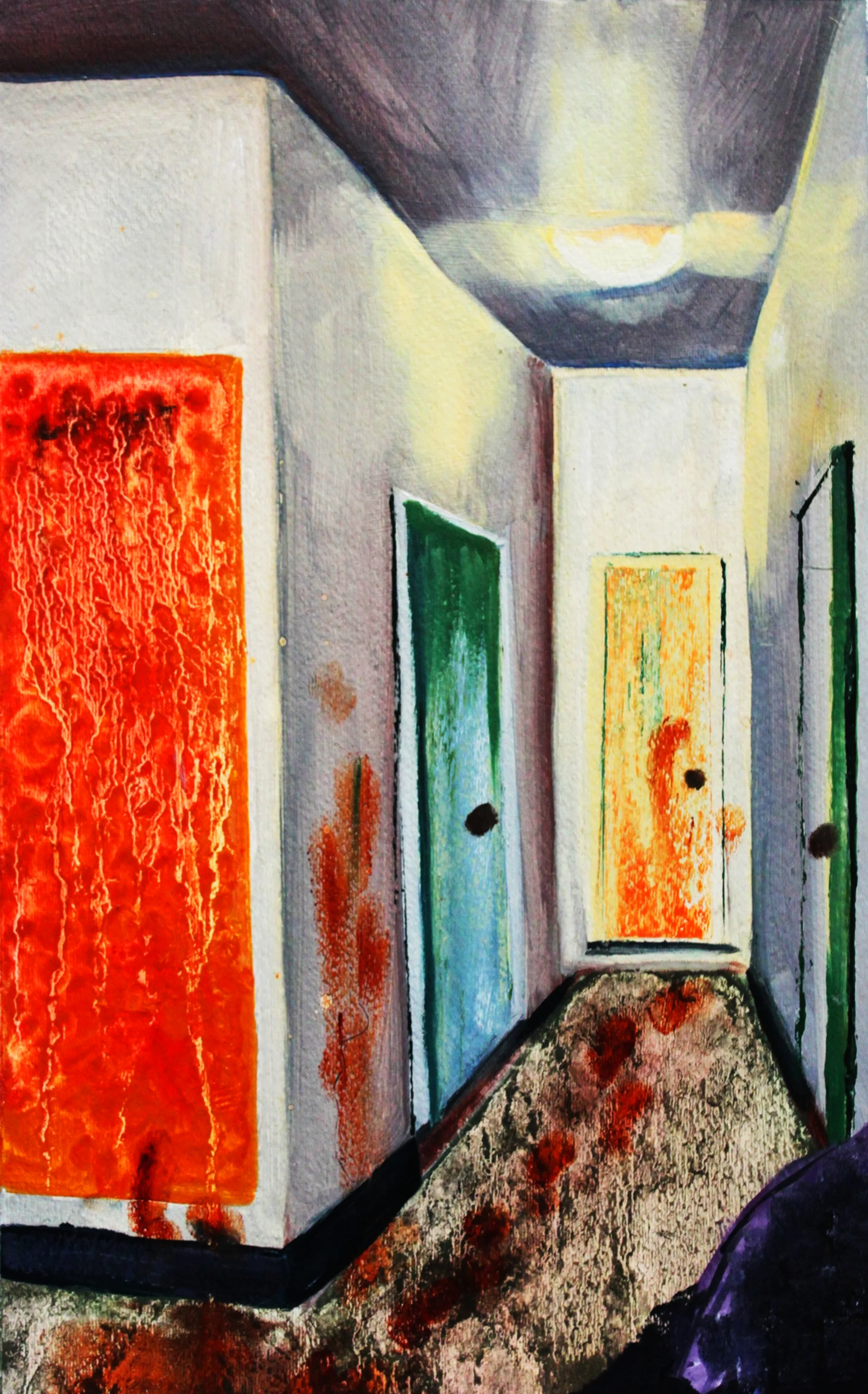   Media: oil paint on paper Dimension: 11 x 22 in  