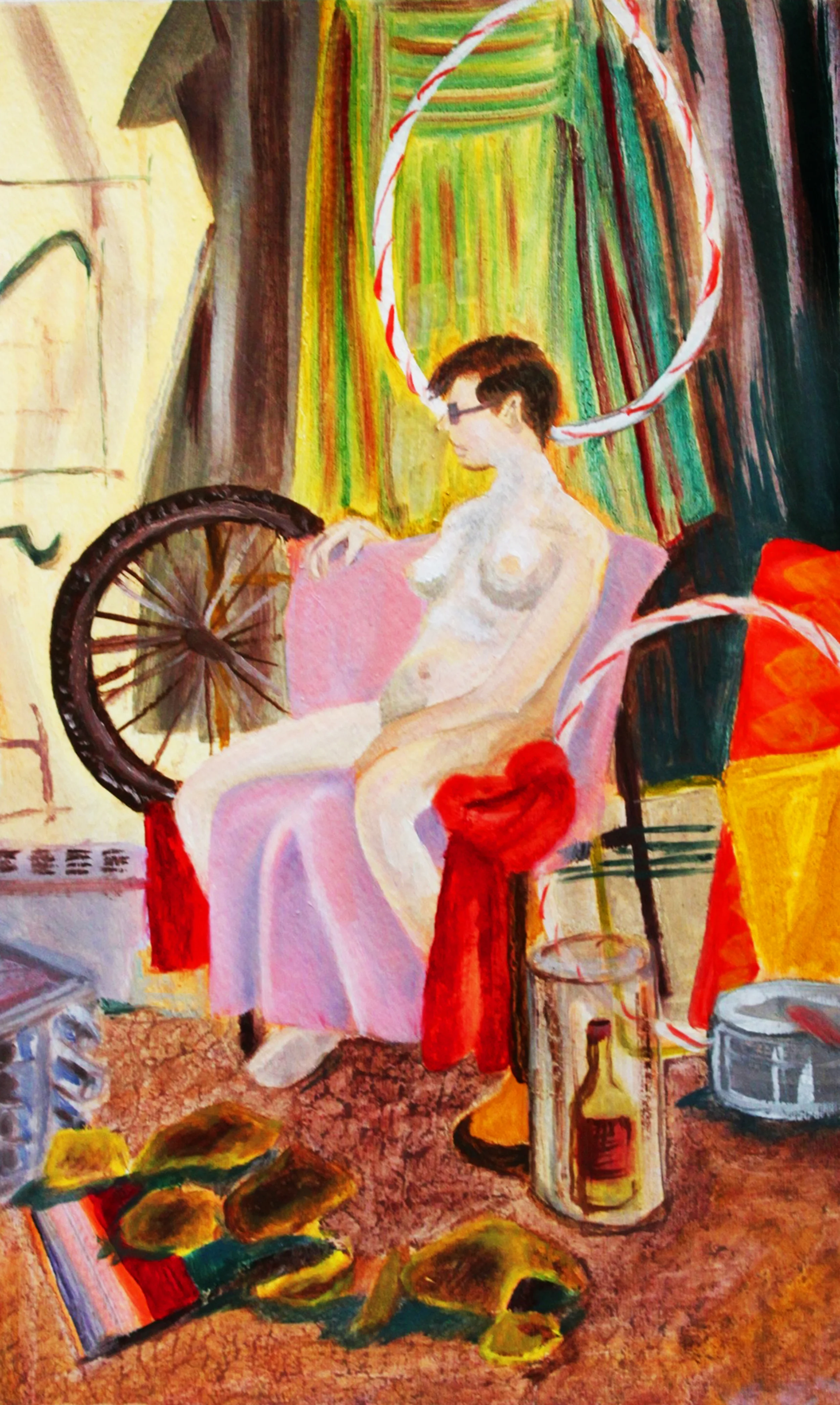   Media: oil paint on paper Dimension: 14 x 9 in  