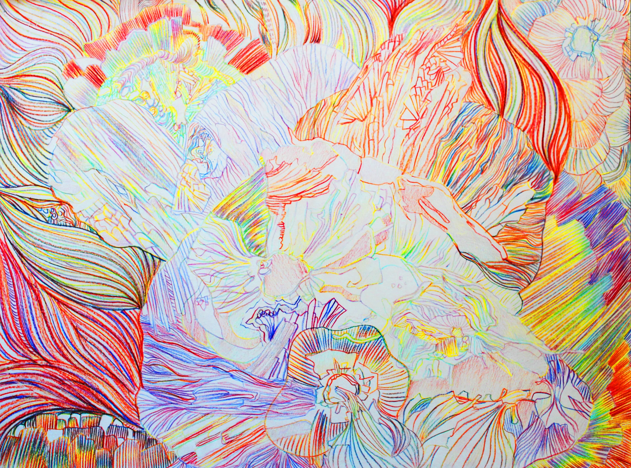   Media: colored pencil on paper Dimension: 18 x 24 in  