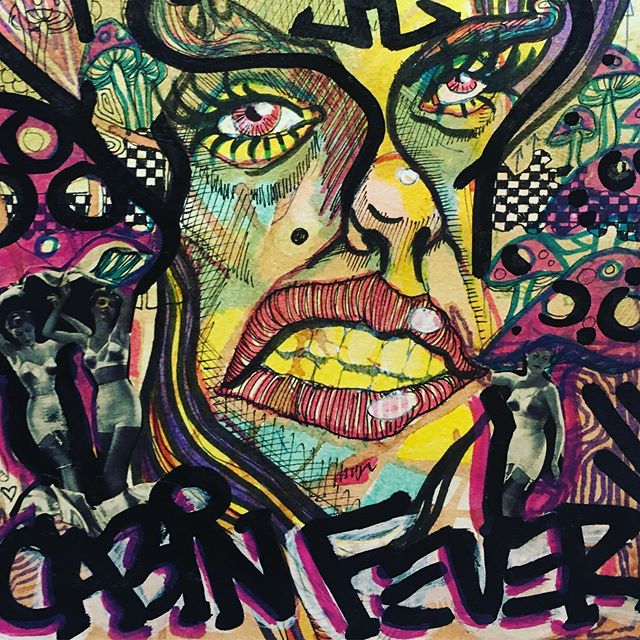Cabin fever #illustration #drawing #mixedmedia