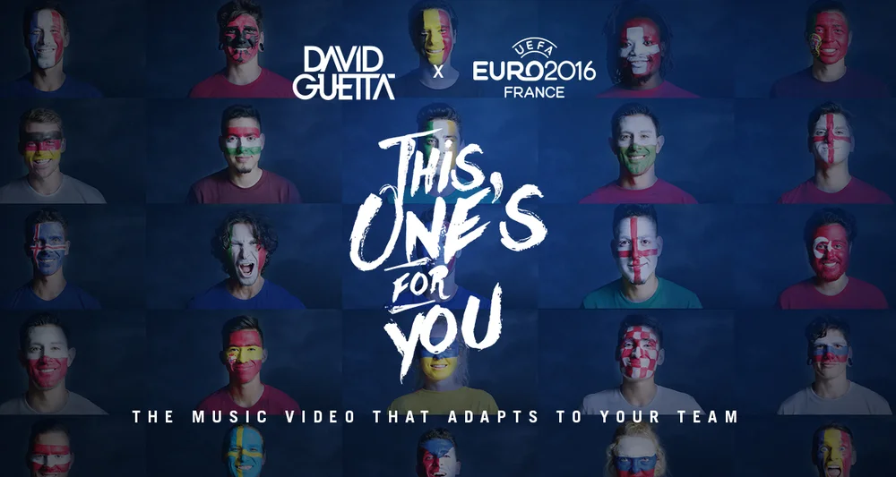 UEFA EURO 2016 x DAVID GUETTA / THE MUSIC VIDEO THAT ADAPTS TO YOUR TEAM