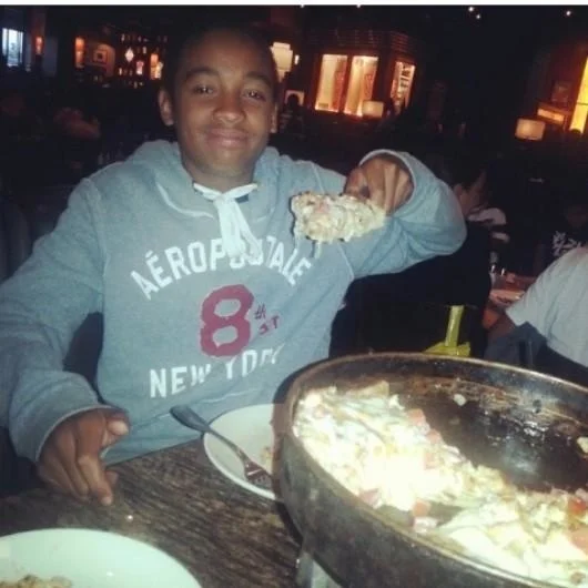 Elawnzae doing what he loved to do.