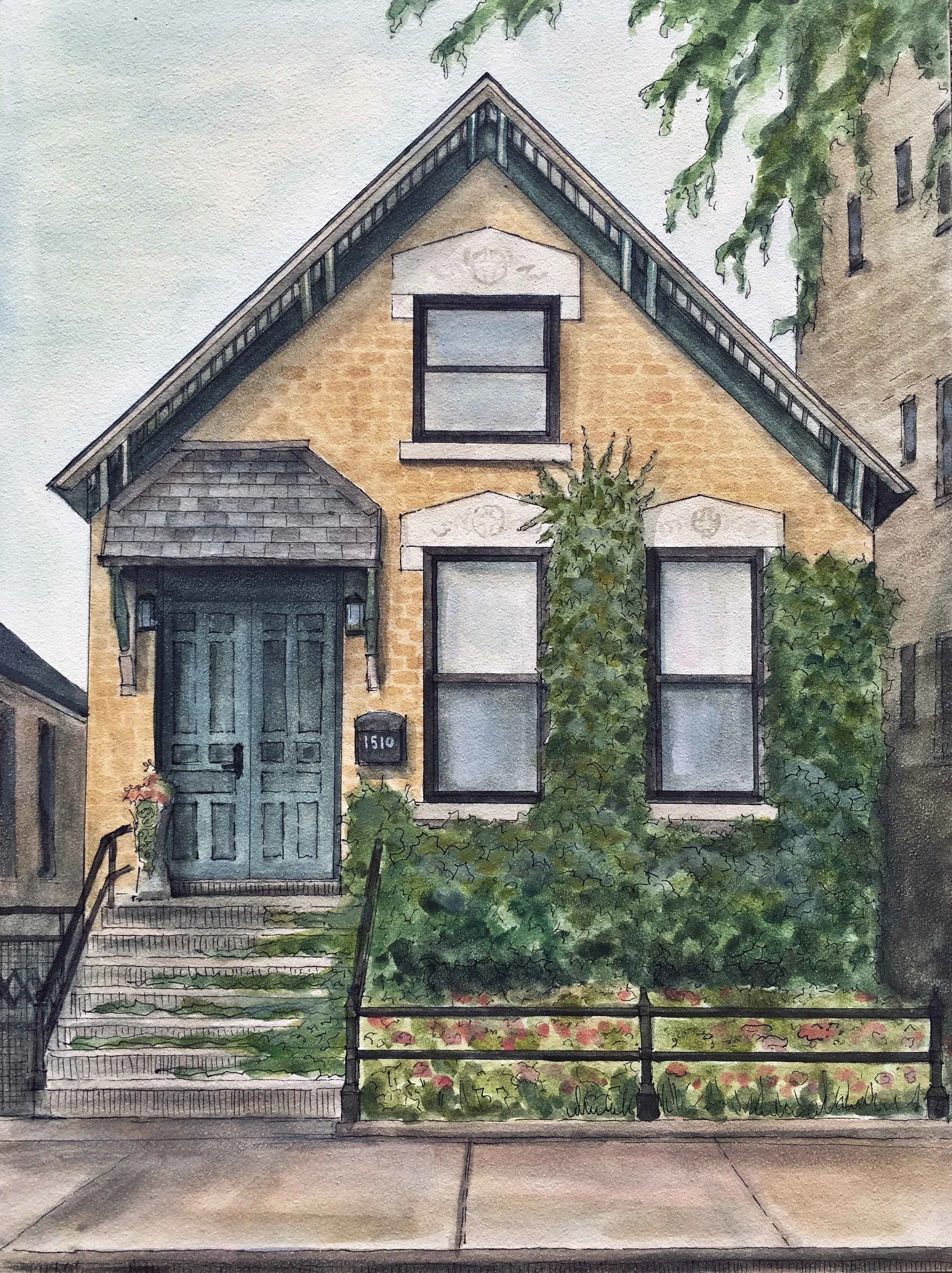 watercolor and pen - Chicago, IL